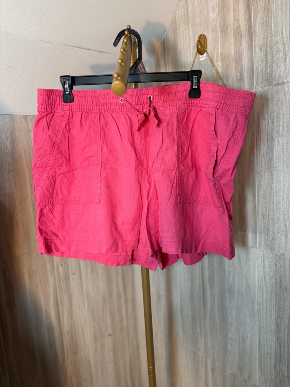 Nautica Hot Pink High-Waist Drawstring Shorts